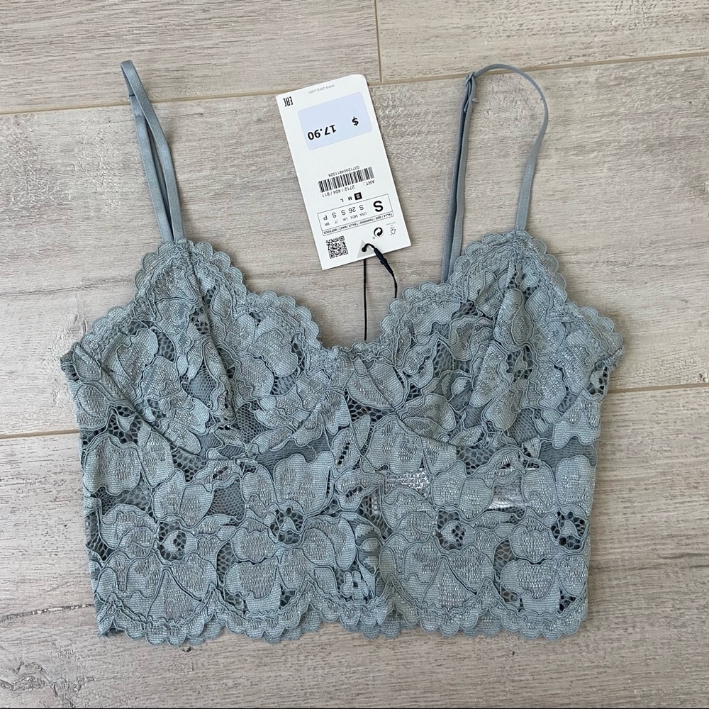zara lace bralette top NWT